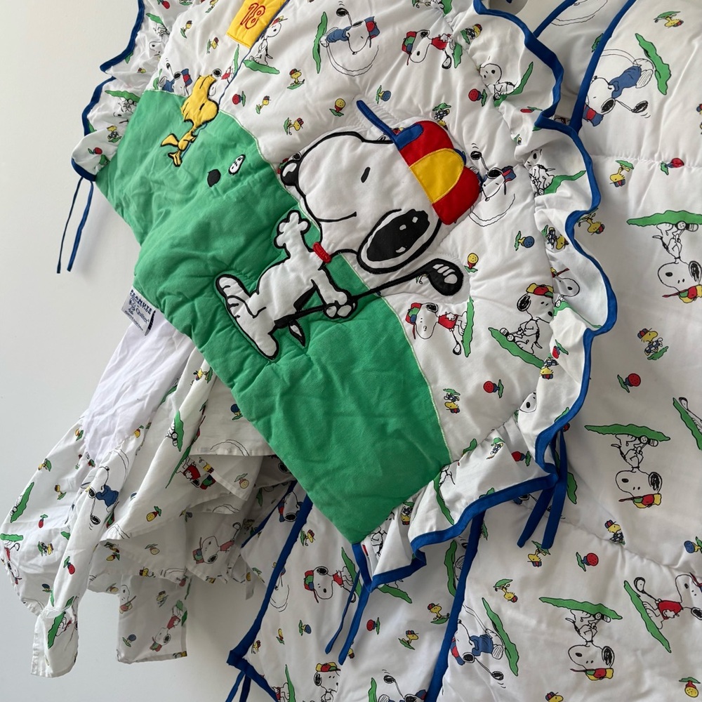 NWOT Vintage Snoopy baby bedding set GOLF theme - Picture 5 of 7